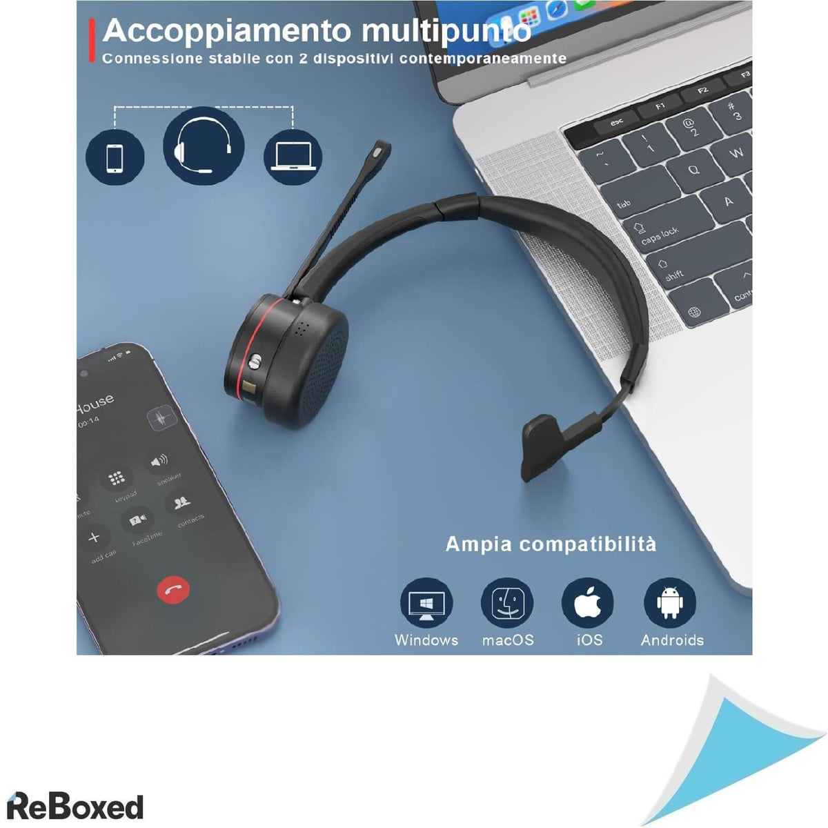 Mairdi Casti Over-Ear cu Microfon Bluetooth 5.2 Wireless