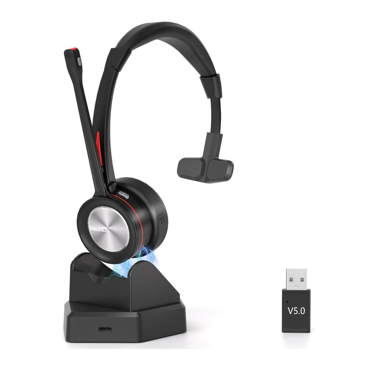 Mairdi Casti Over-Ear cu Microfon Bluetooth 5.2 Wireless