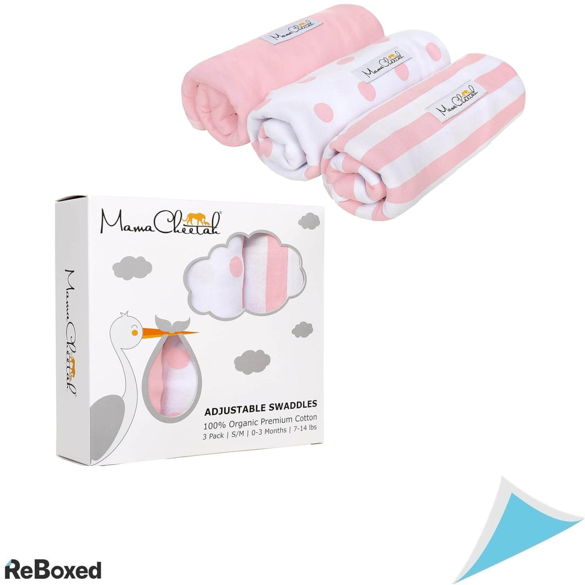 Mama Cheetah Set 3 Sisteme de Infasat 0-3 Luni Bumbac