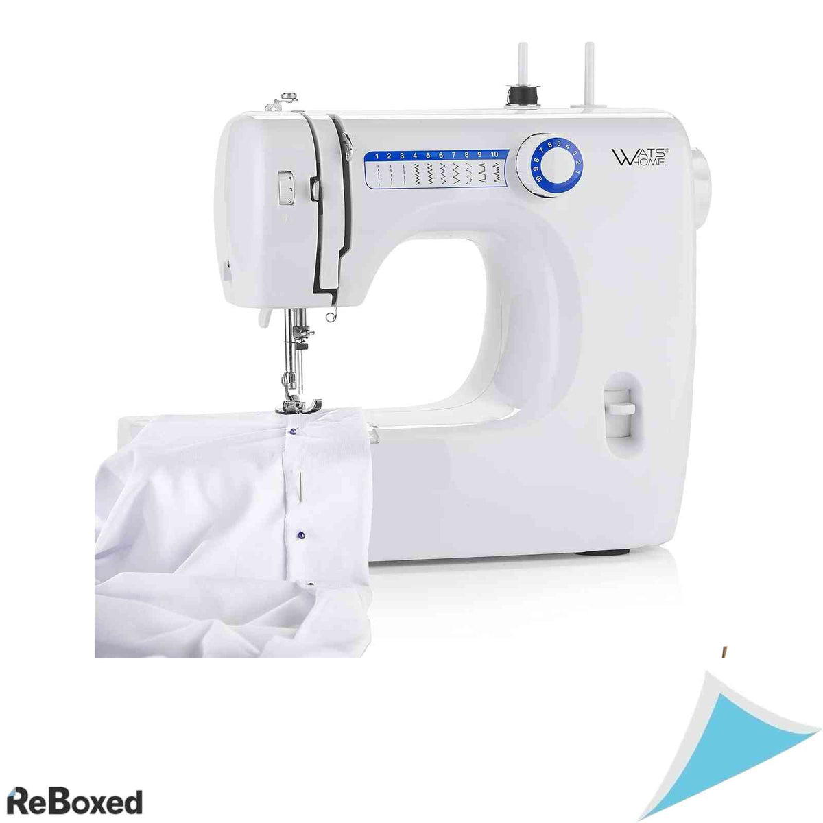 Masina de Cusut Electrica Tristar SM-6000 10 Programe Brat Liber Coasere Inversa Iluminare LED Alb
