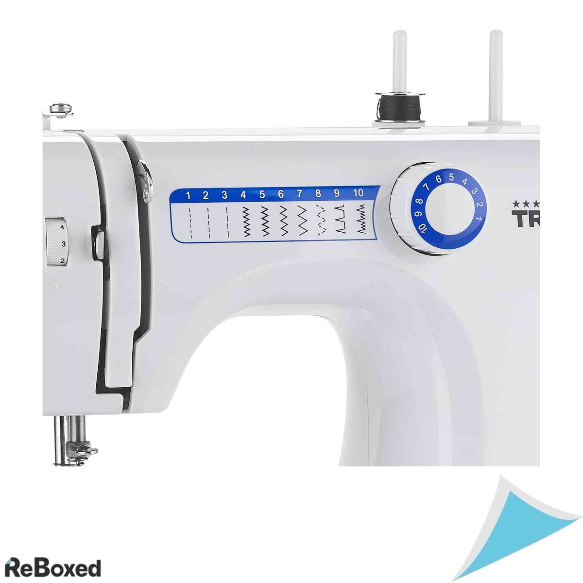 Masina de Cusut Electrica Tristar SM-6000 10 Programe Brat Liber Coasere Inversa Iluminare LED Alb