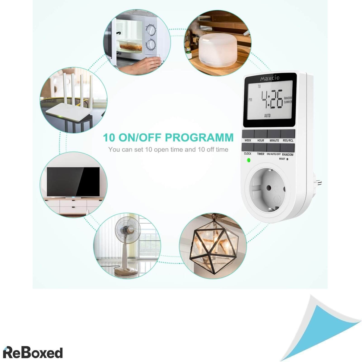 Maxcio Priza cu Cronometru Digital 10 Programe 16A/3680W