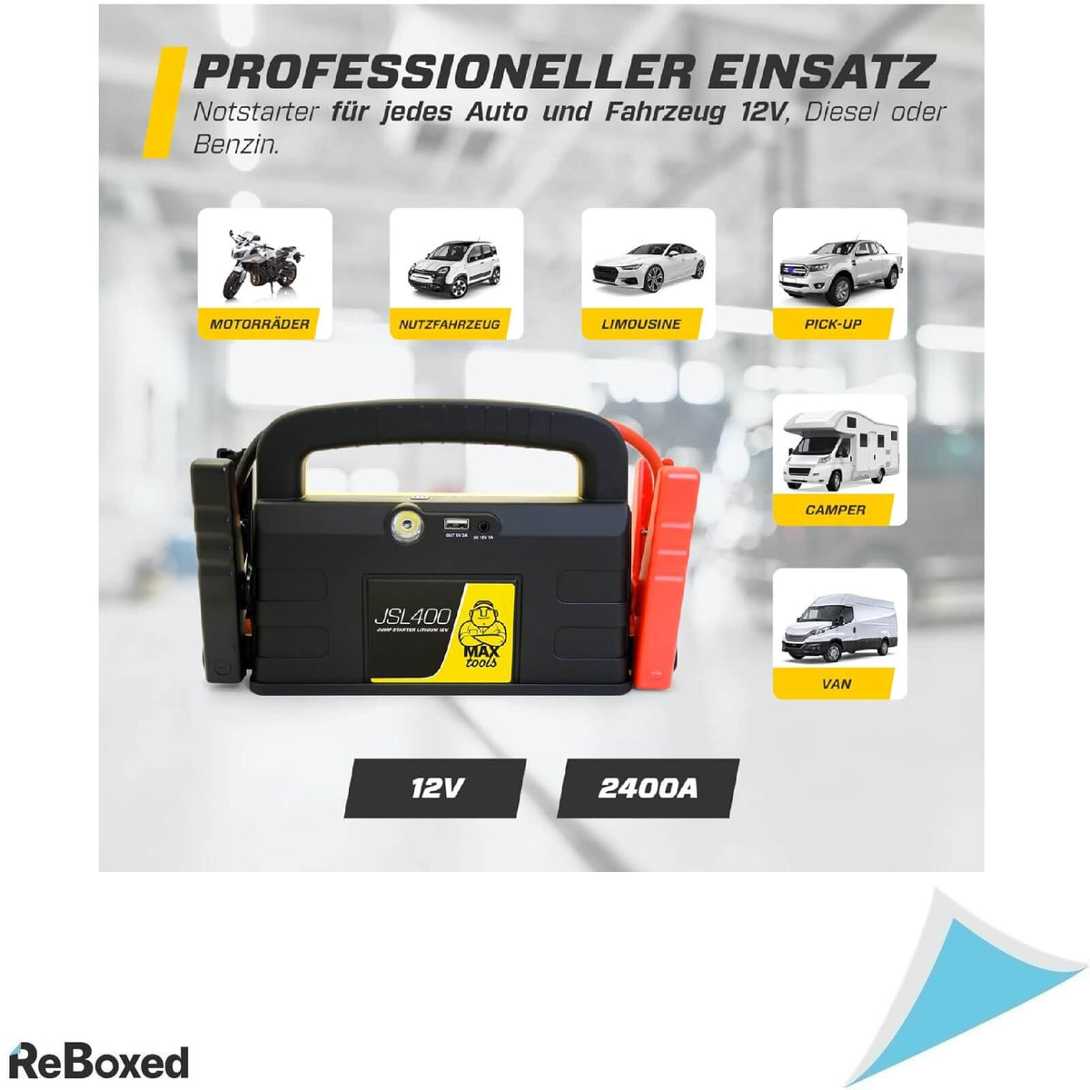 Maxtools JSL400 Robot de Pornire Auto 12V Litiu