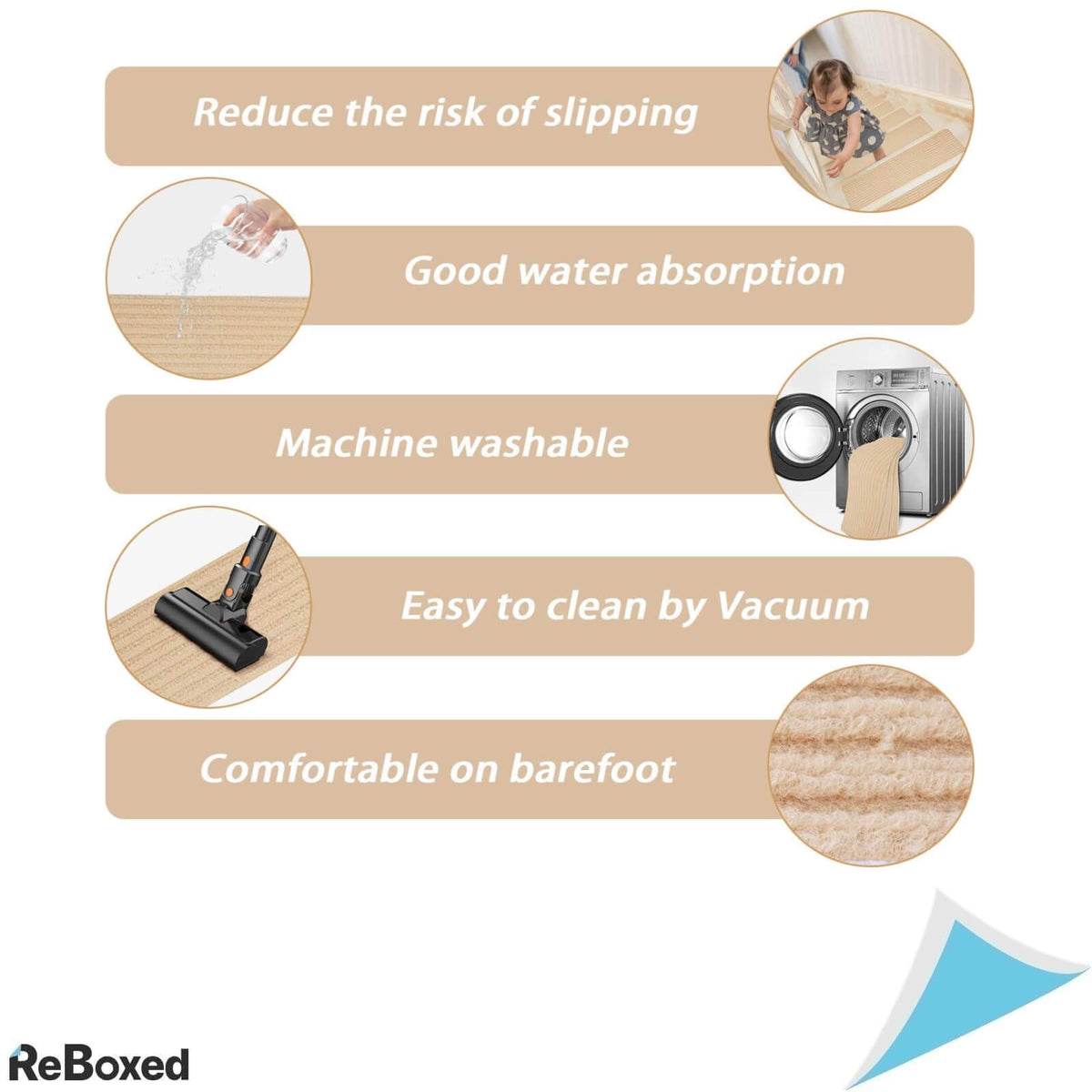 MBIGM Pachet de 15 Covoare Antiderapante pentru Trepte