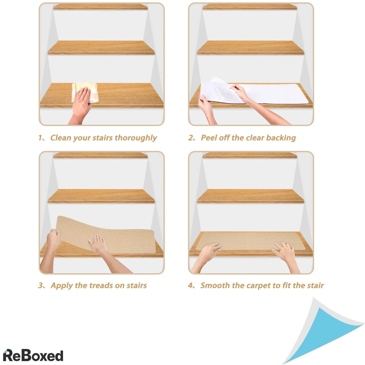 MBIGM Pachet de 15 Covoare Antiderapante pentru Trepte