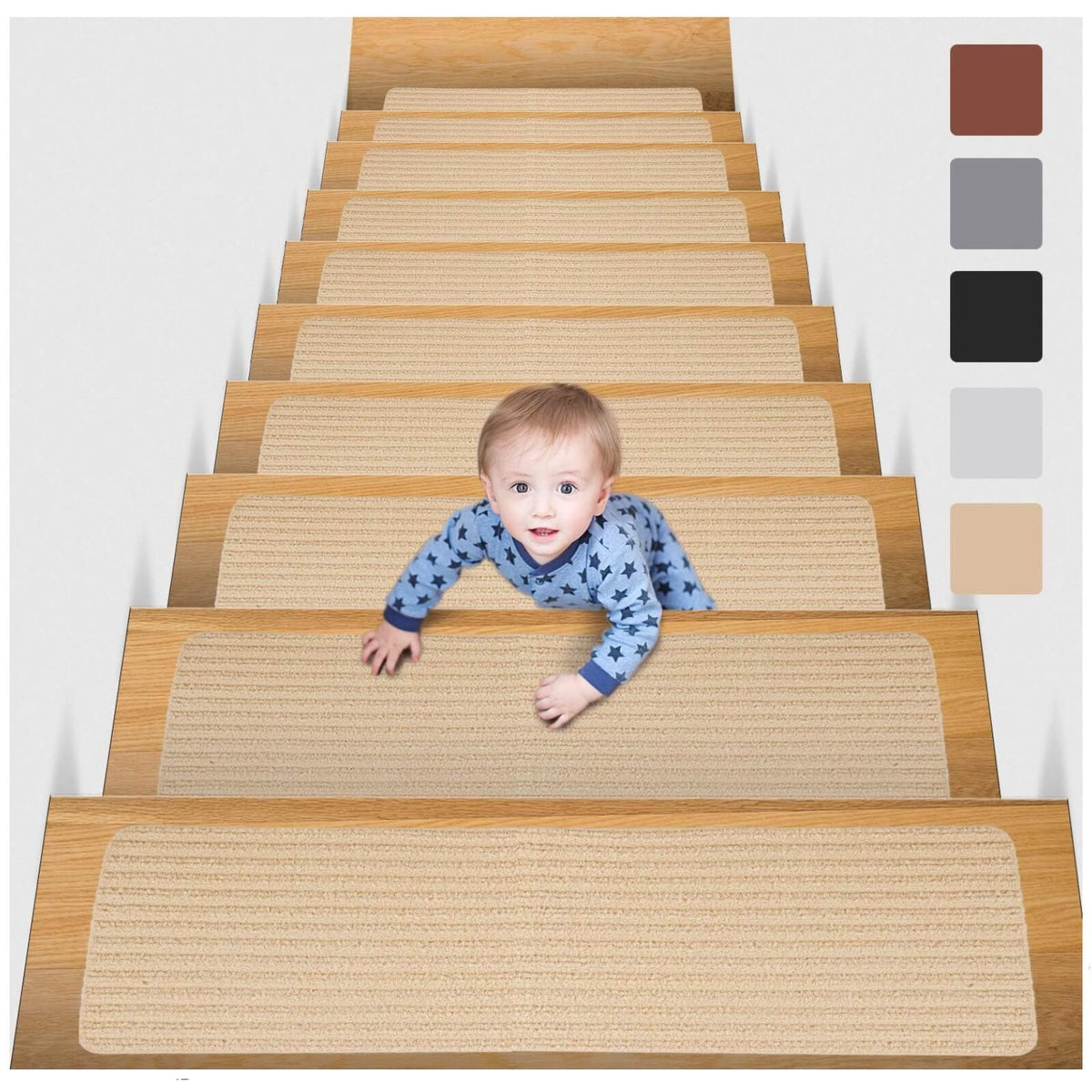 MBIGM Pachet de 15 Covoare Antiderapante pentru Trepte