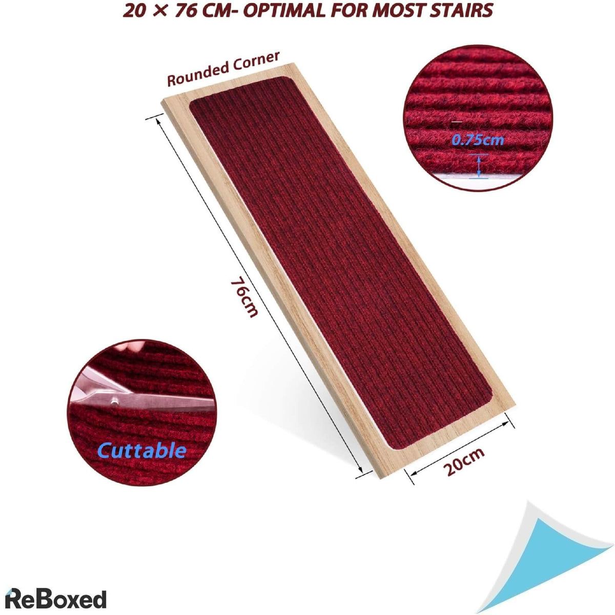 DanceWhale Pachet de 15 Covoare Antiderapante pentru Trepte 76.2x20.3 cm