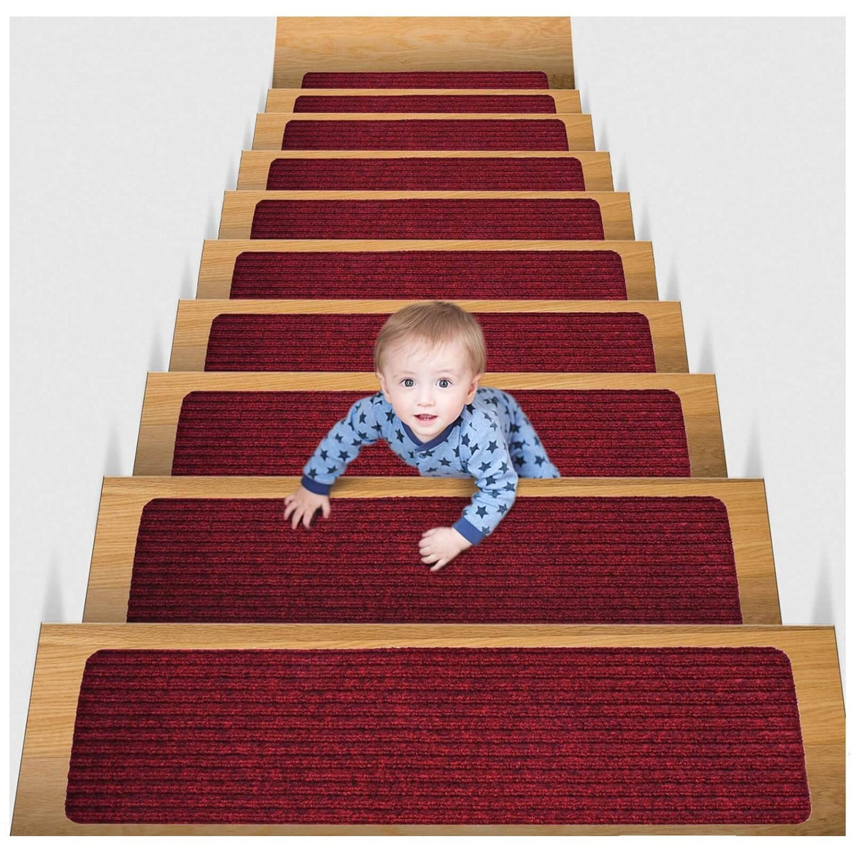 DanceWhale Pachet de 15 Covoare Antiderapante pentru Trepte 76.2x20.3 cm