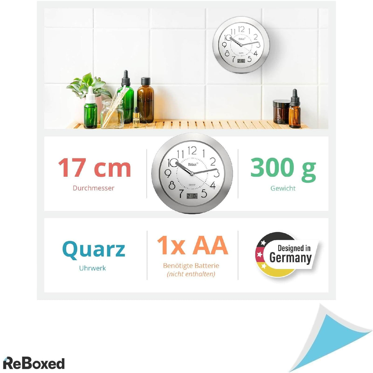 Mebus Ceas de Perete 17 cm