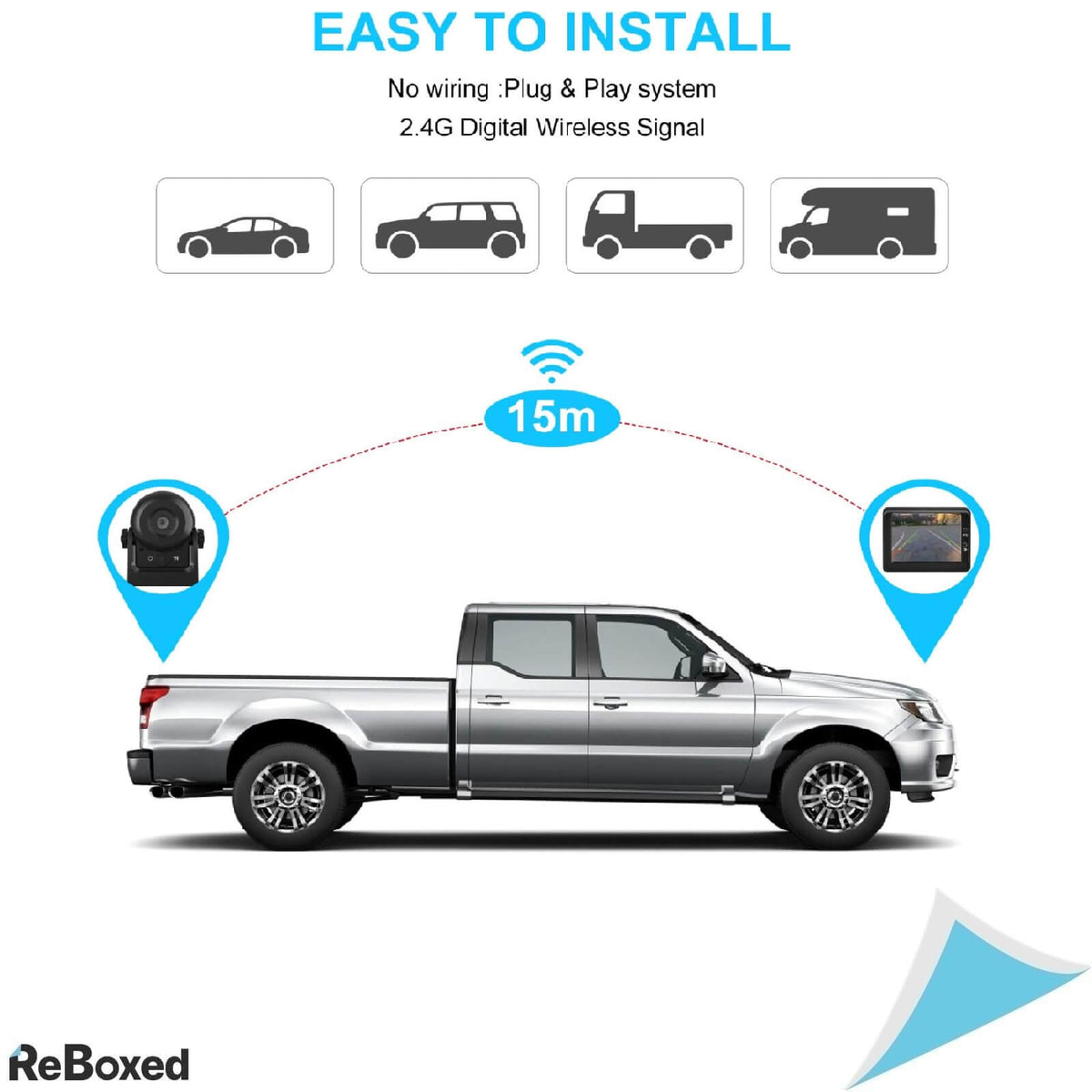 MHCABSR Kit Camera Marsarier WiFi IP68 si ecran LCD 3.5&quot;