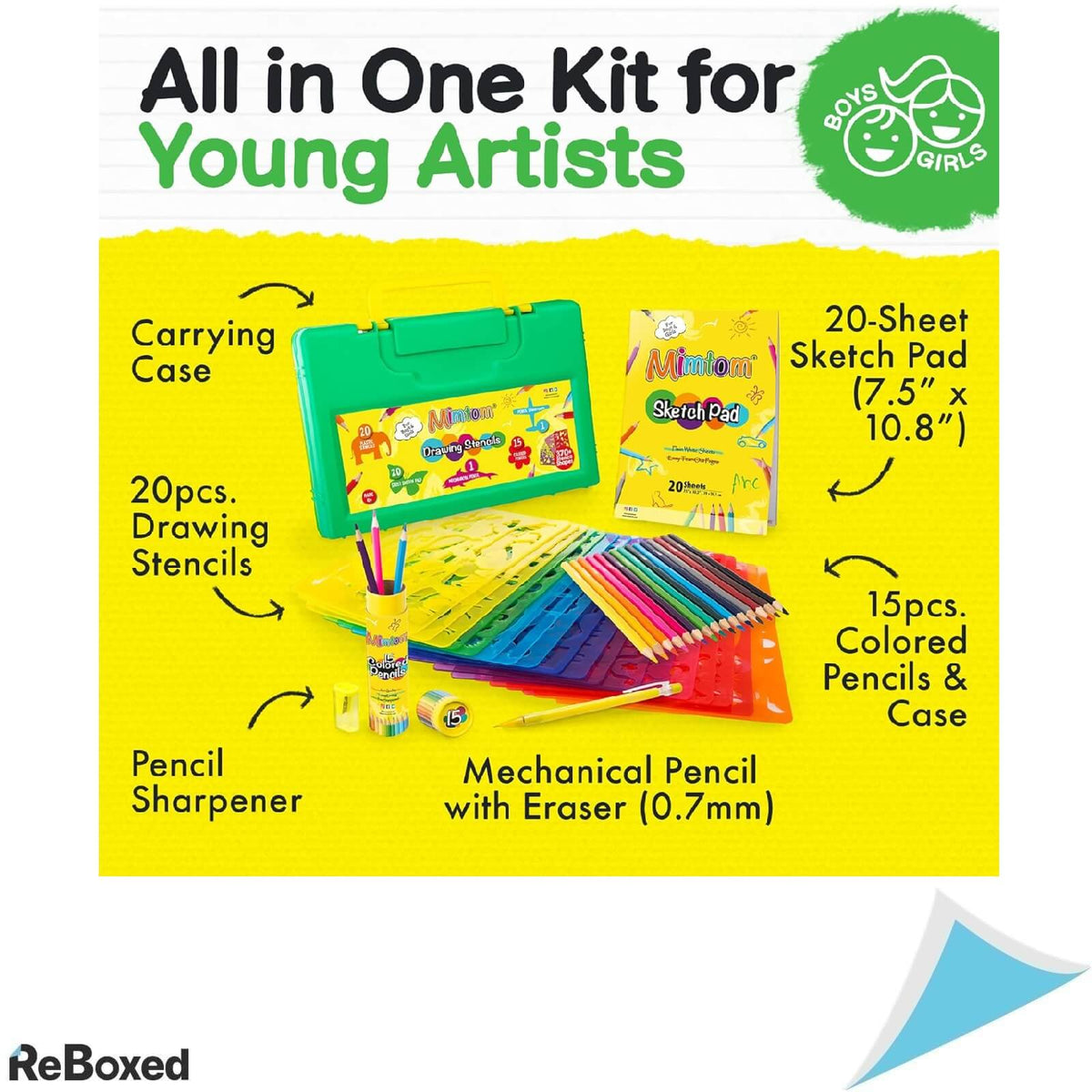 Mimtom Kit de Sabloane de Desen 60 Buc 370 Forme