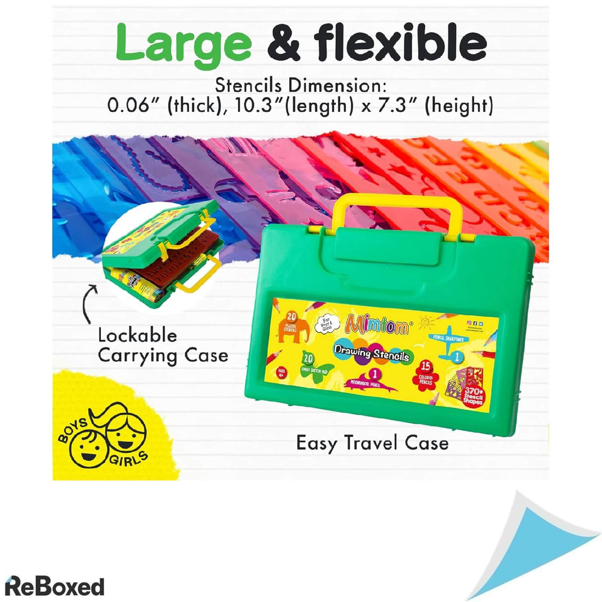 Mimtom Kit de Sabloane de Desen 60 Buc 370 Forme