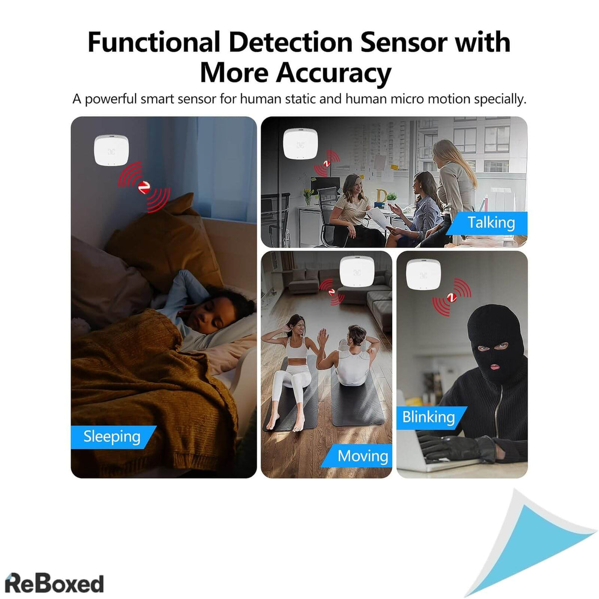 Mini senzor de miscare Tuya Zigbee mmWave 5.8G cu radar infrarosu PIR si detector de luminozitate USB