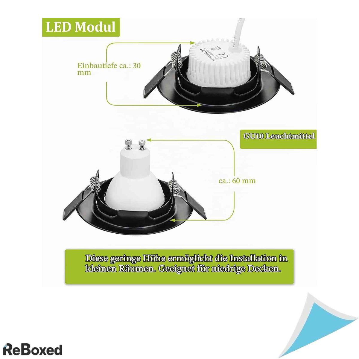 Modul LED Ultra Plat Kyotech 230V Inlocuitor GU10 MR16 Lumina Neutra 4000K Inaltime 23 mm Diametru 50 mm IP44 Alb