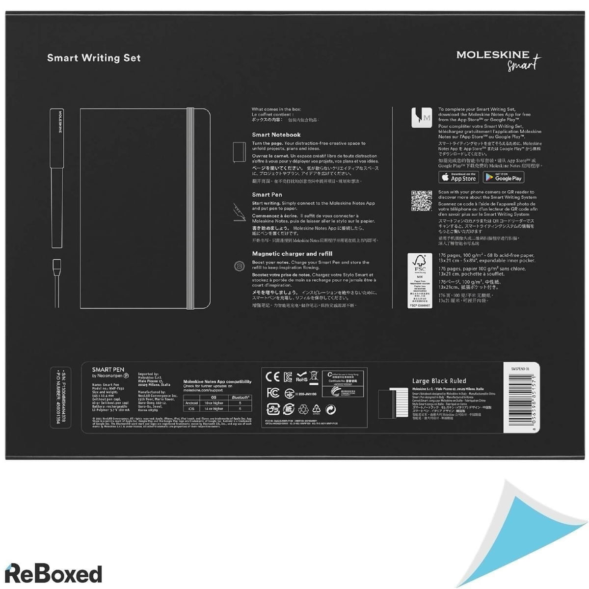 Moleskine Smart Writing Set Carnet si Pix Black