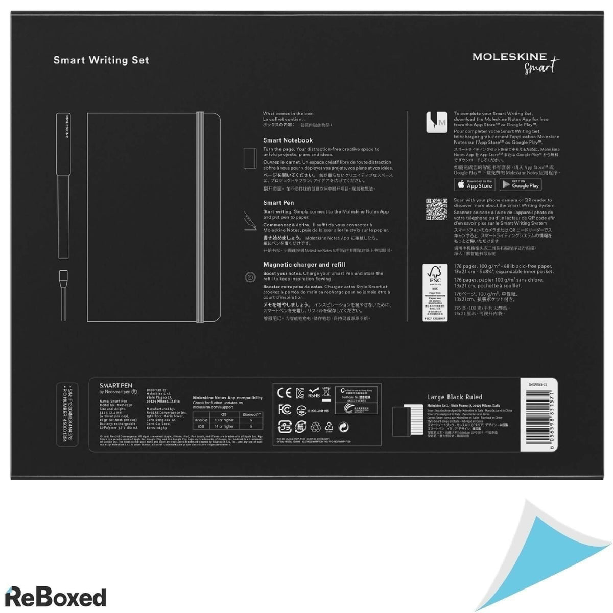 Moleskine Smart Writting Set Carnet si Pix Black