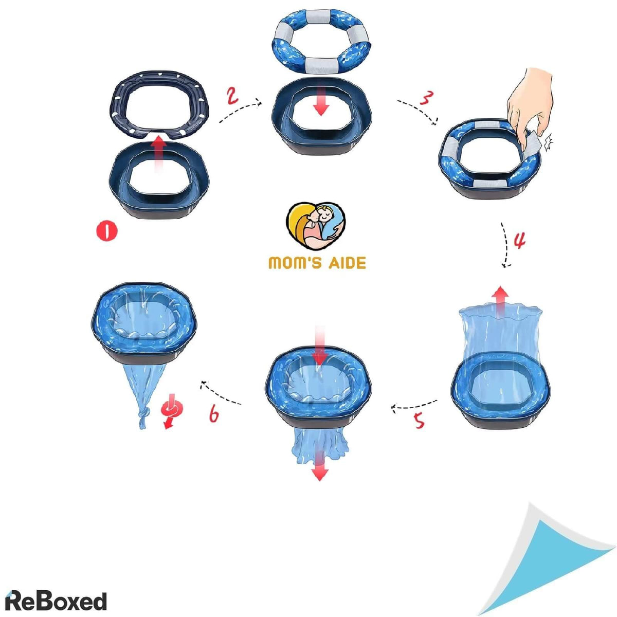 Mom&#39;s Aide Set 8 Cartuse de Rezerva pentru Cos Ermetic