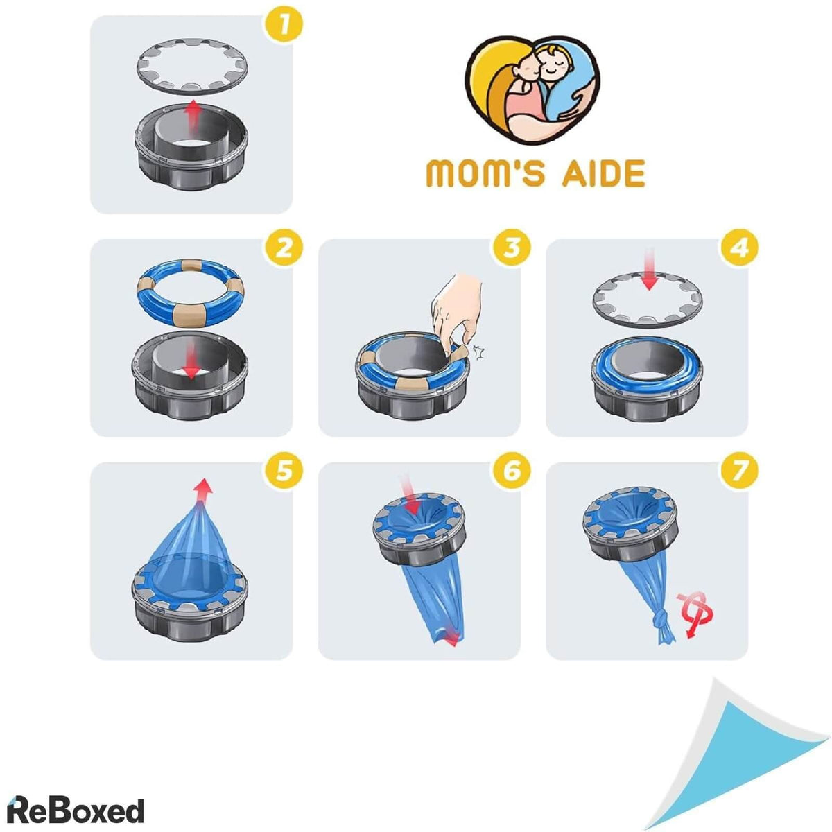 Mom&#39;s Aide Set 8 Cartuse de Rezerva pentru Cos Ermetic