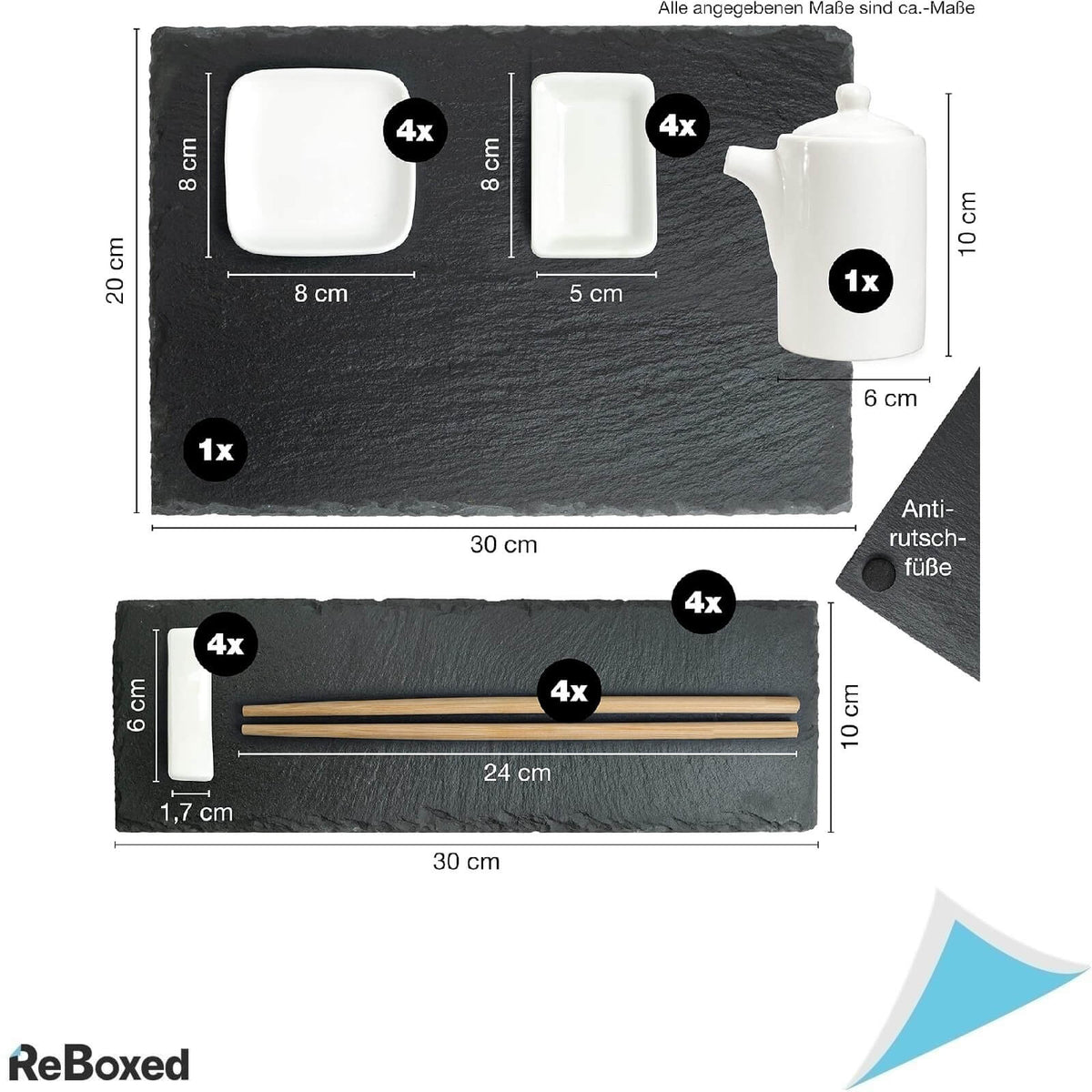 Moritz &amp; Moritz Set Sushi 22 Piese pentru 4 Persoane