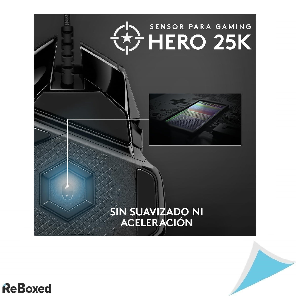 Mouse gaming Logitech G502 Hero SE, 25.600 DPI, RGB, 11 butoane programabile, greutati ajustabile, negru/alb