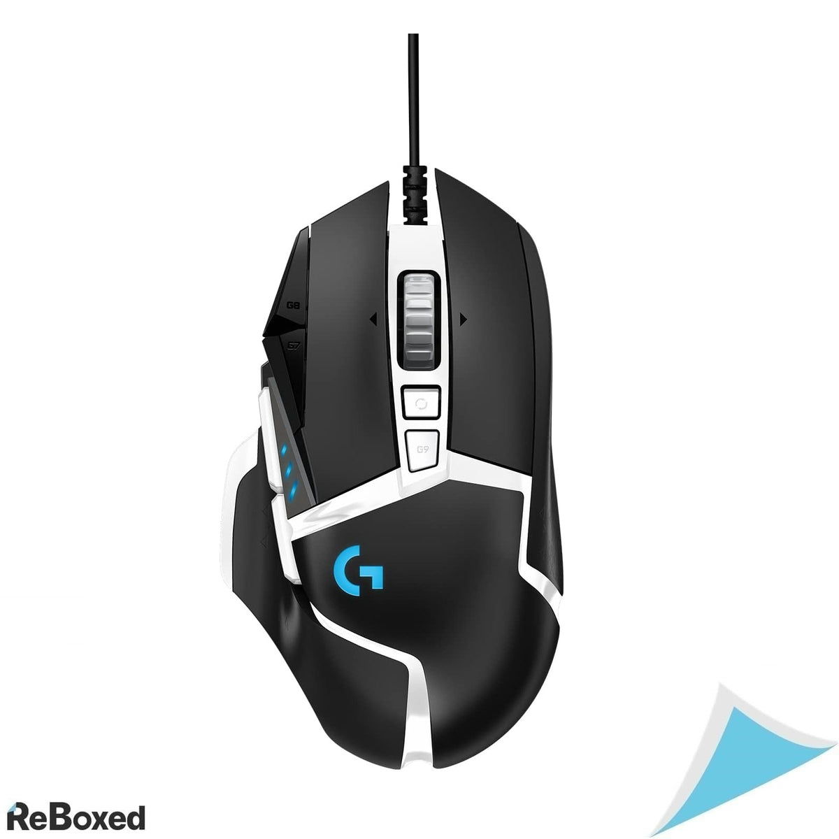 Mouse gaming Logitech G502 Hero SE, 25.600 DPI, RGB, 11 butoane programabile, greutati ajustabile, negru/alb
