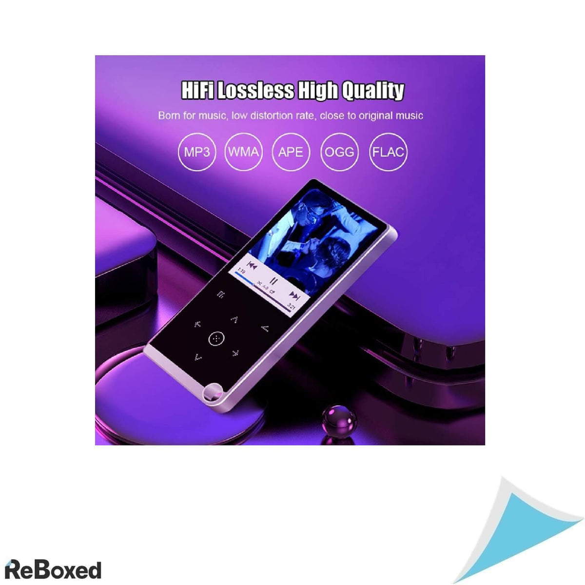 MP3 Player Portabil Moglor 16GB cu Bluetooth 4.2, Ecran TFT 2.4", HiFi Lossless, MP4, Radio FM, Reportofon, E-Book, Extensibil pana la 128GB