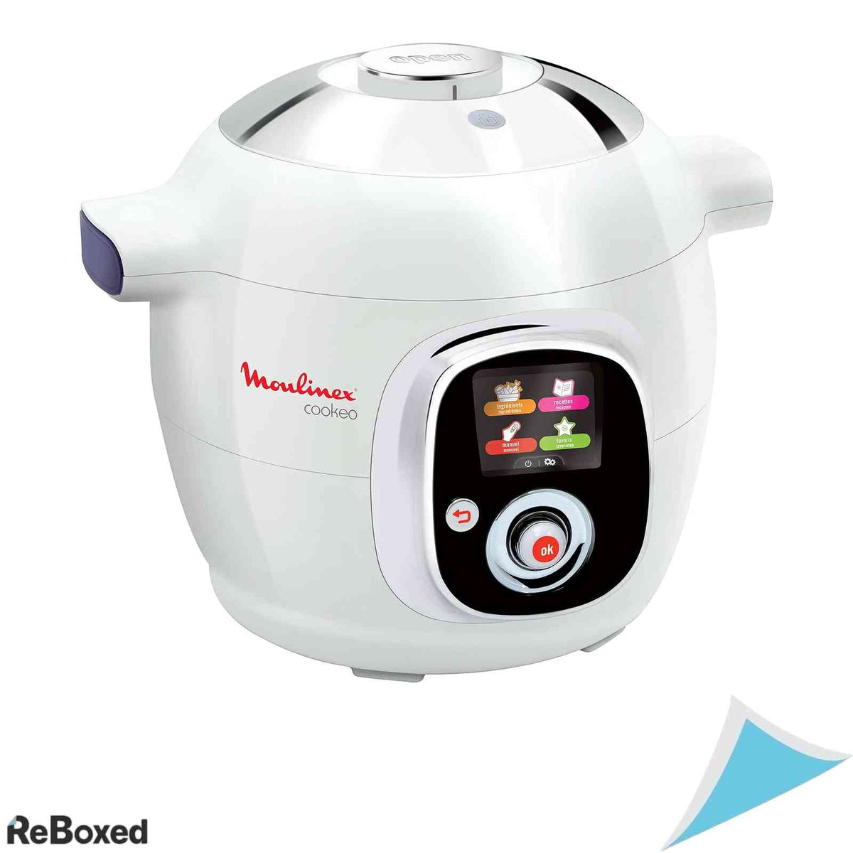 Multicooker Inteligent Moulinex Cookeo CE704110 Capacitate 6L Putere 800W 100 Retete Programate Gatire Sub Presiune si Abur Alb Crom