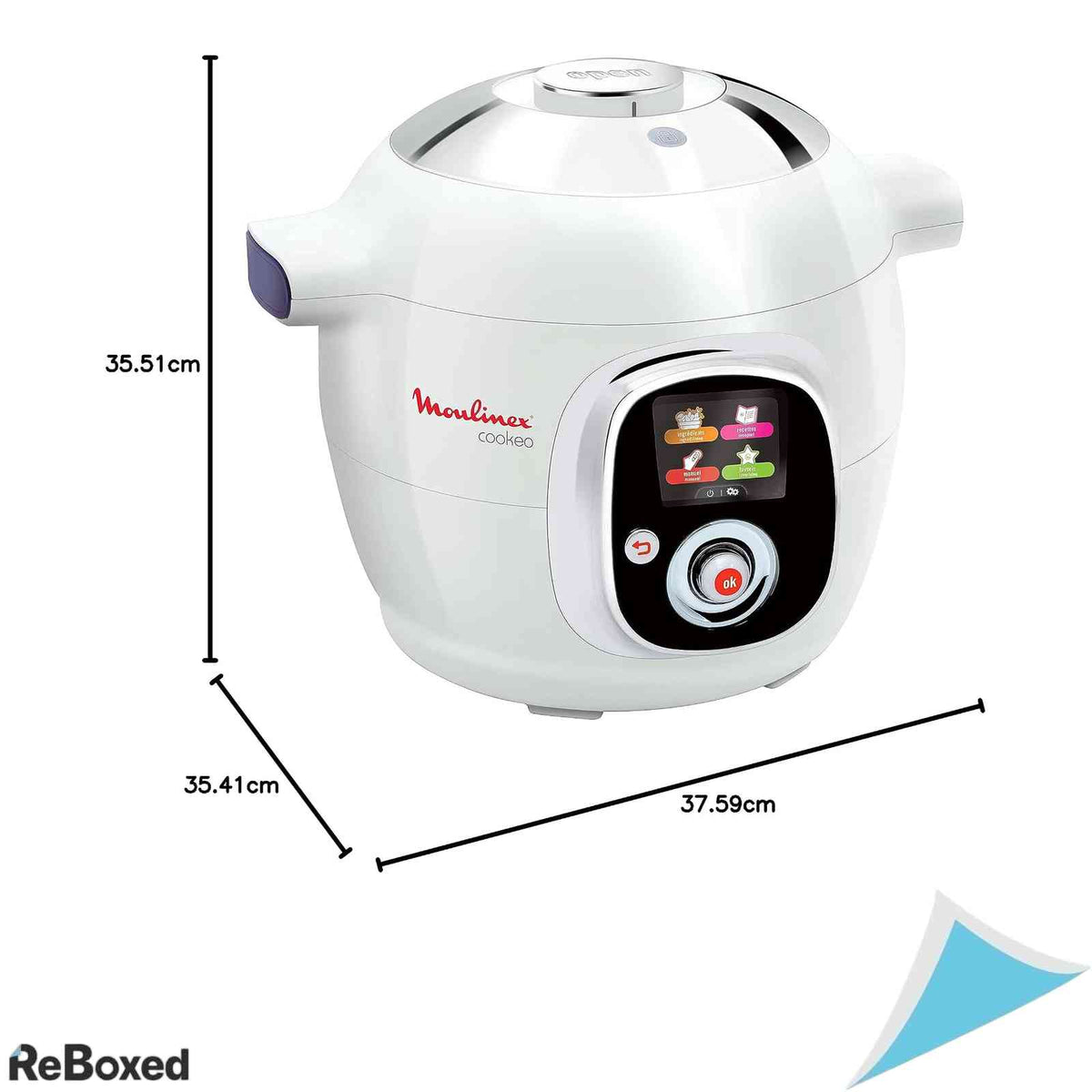 Multicooker Inteligent Moulinex Cookeo CE704110 Capacitate 6L Putere 800W 100 Retete Programate Gatire Sub Presiune si Abur Alb Crom
