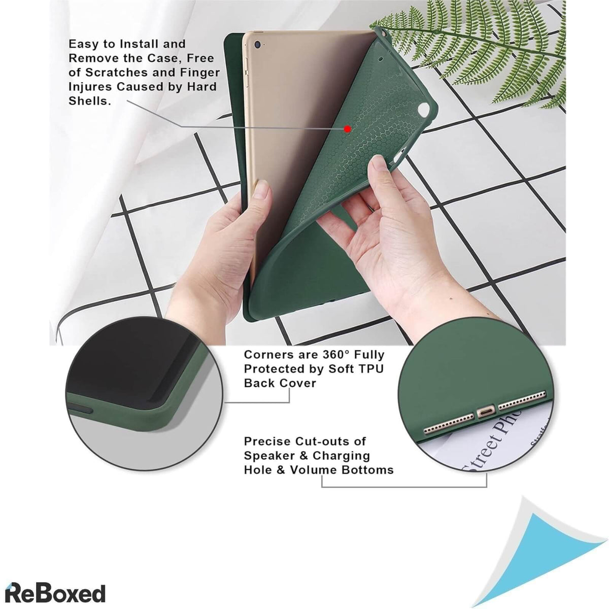 MyDouxTech Husa pentru iPad 9.7 Inch TPU Verde Inchis