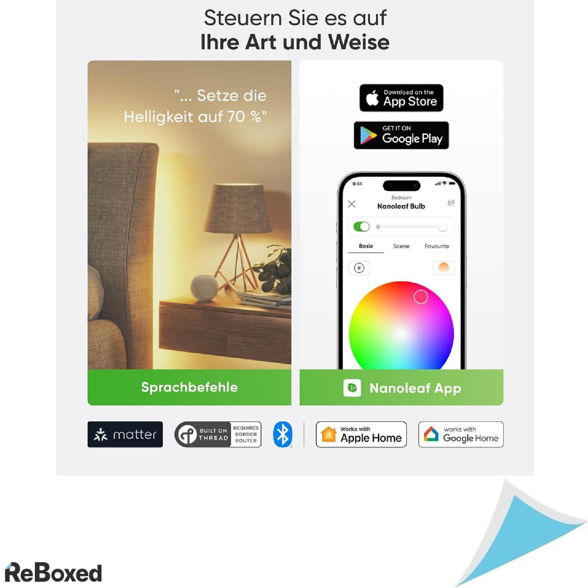 Nanoleaf Set 3 Becuri LED Inteligente E27