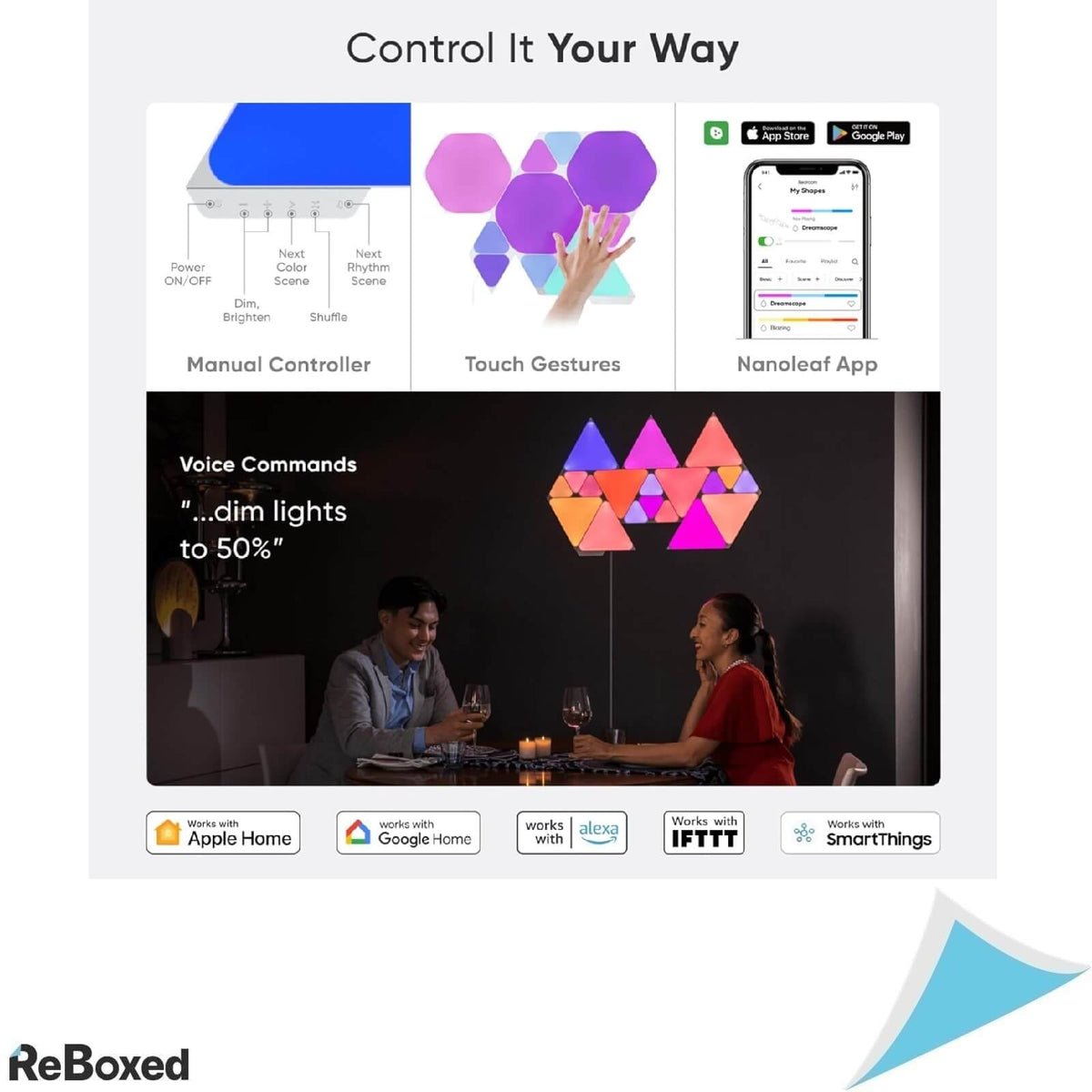 Nanoleaf Set Inteligent de Panouri Luminoase LED Hexagon