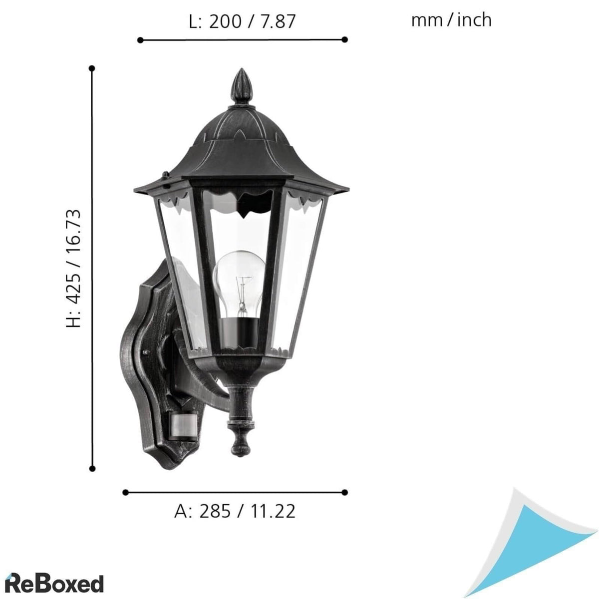 Navedo Eglo Aplica Exterior E27 IP44 60W 47.5 x 28.5 x 20 cm