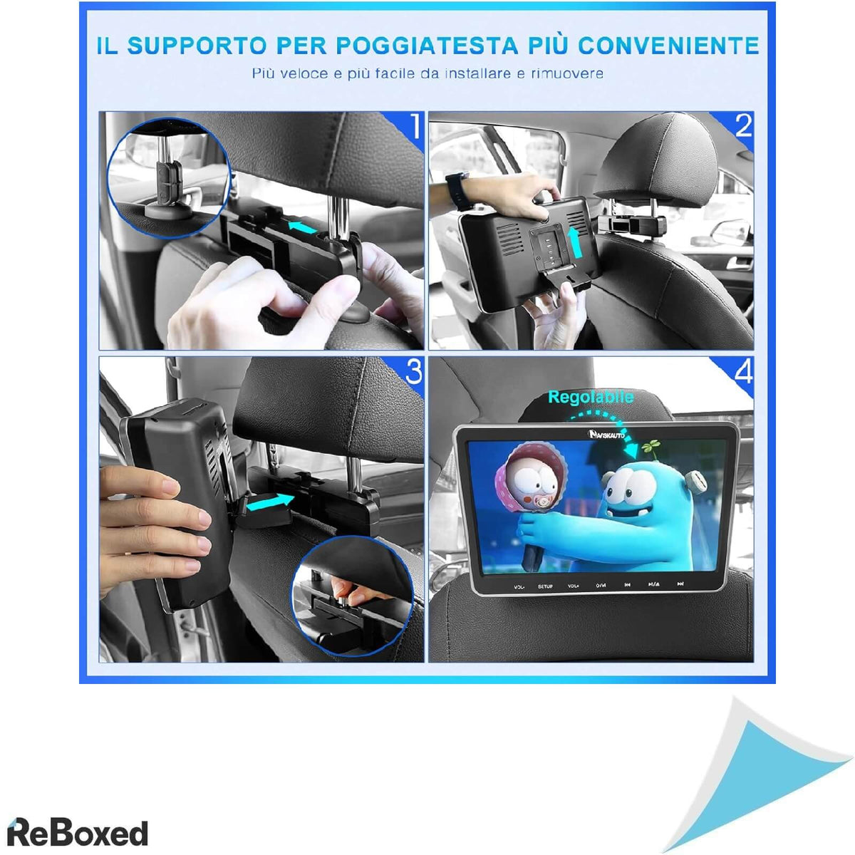 Naviskauto 25cm DVD Player pentru Tetiera Auto HDMI USB