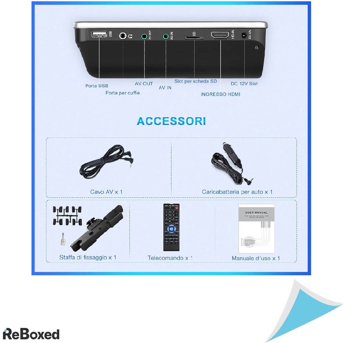 Naviskauto 25cm DVD Player pentru Tetiera Auto HDMI USB