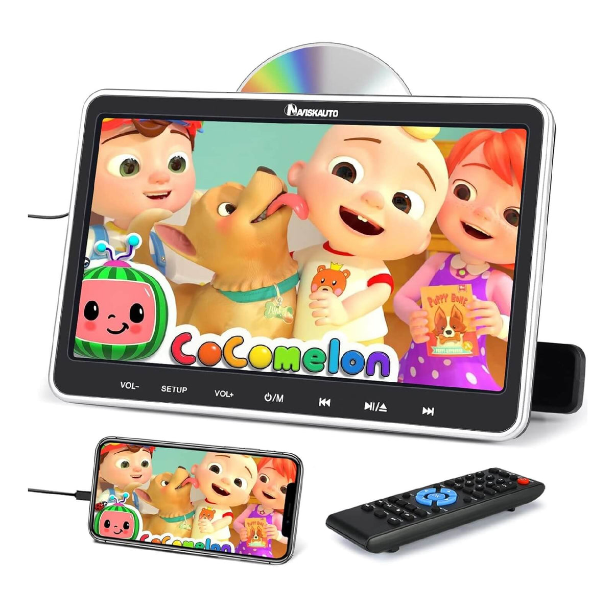 Naviskauto 25cm DVD Player pentru Tetiera Auto HDMI USB