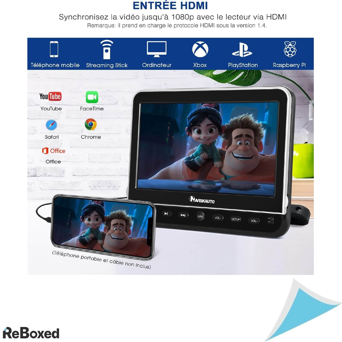 Naviskauto DVD Dual Player HDMI pentru Masina 10.1&quot;