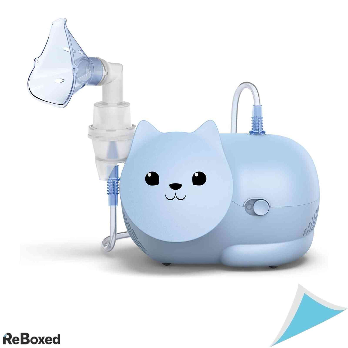 Aparat de Inhalatii Nebulizator cu Compresor pentru Copii OMRON Nami Cat Albastru Pisica