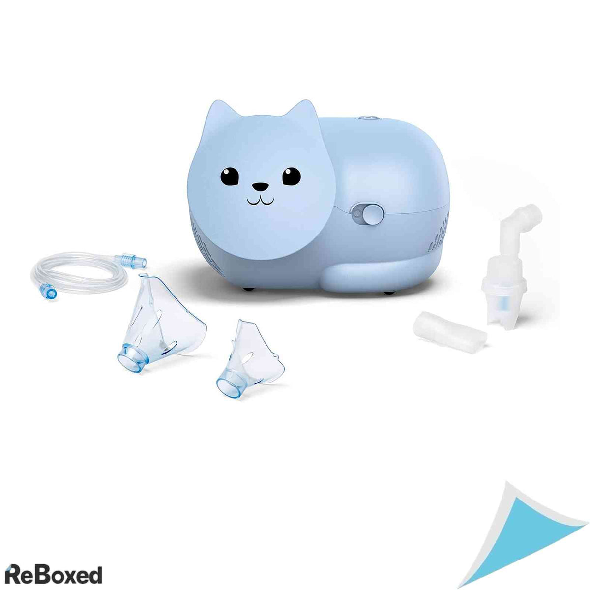 Aparat de Inhalatii Nebulizator cu Compresor pentru Copii OMRON Nami Cat Albastru Pisica
