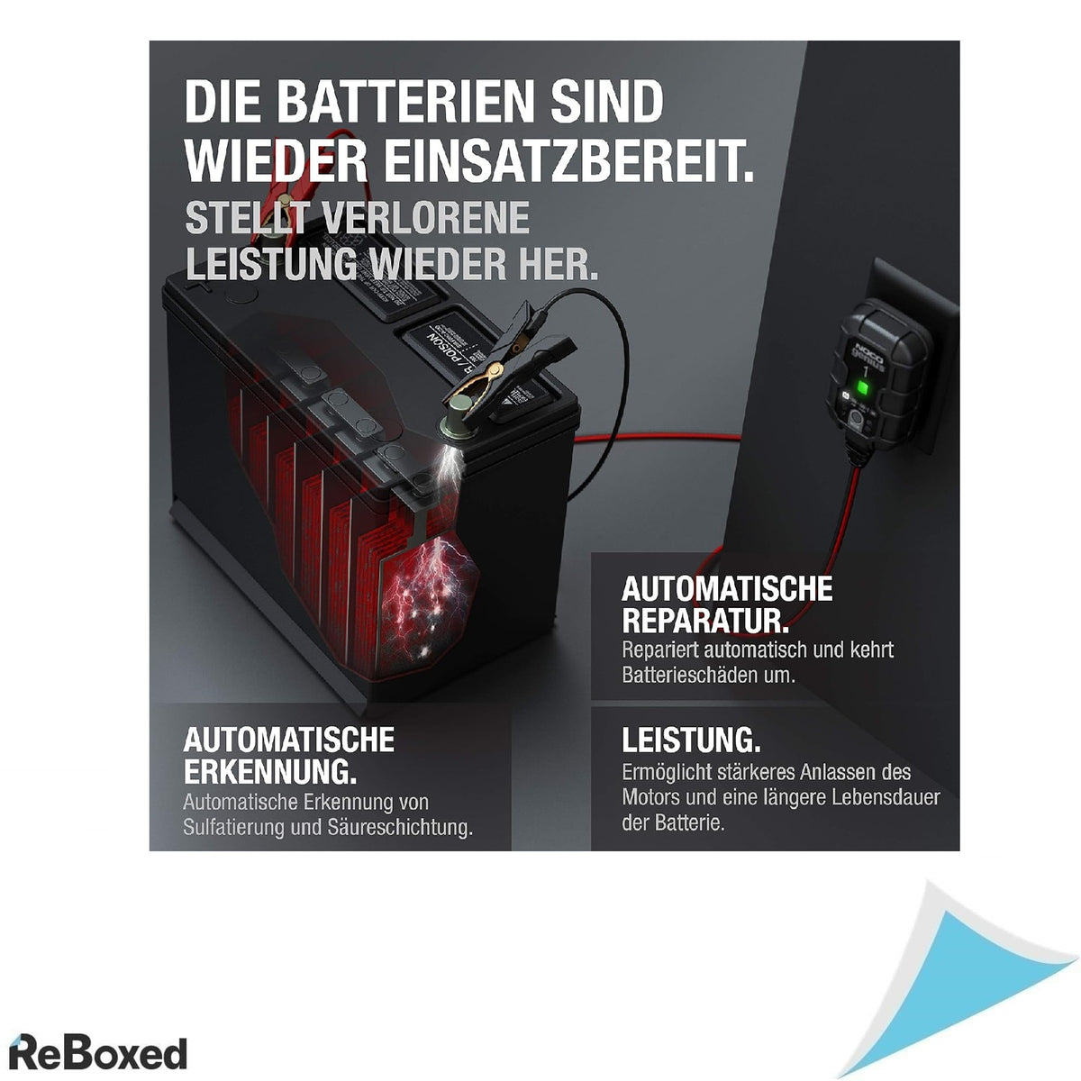 Noco Genius1 Incarcator Inteligent Complet Automat 1A pentru Baterii 6V si 12V, Auto, Moto, Barci