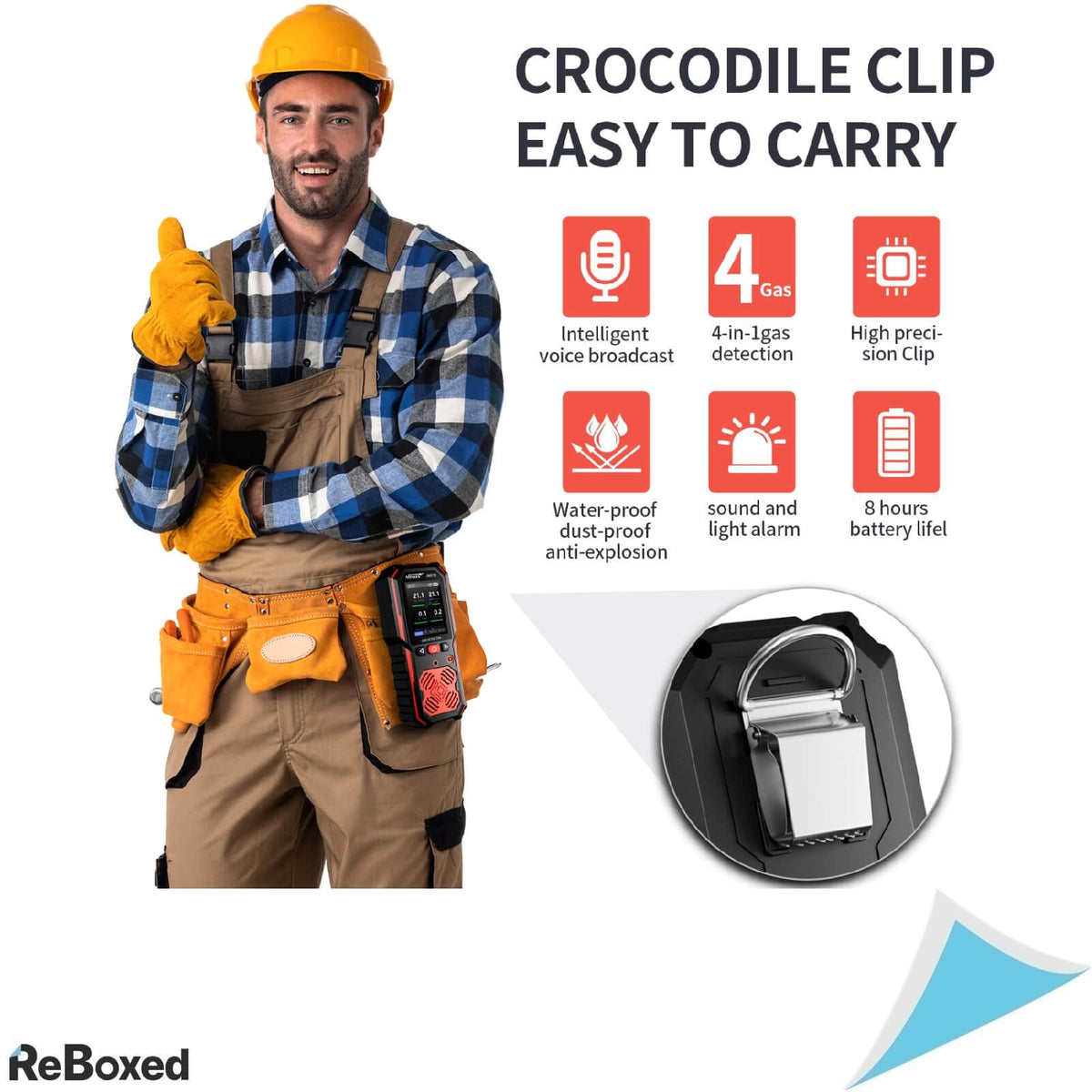 NOYAFA JMS-19 Detector Portabil de Gaz 4-in-1 cu 3 Alarme