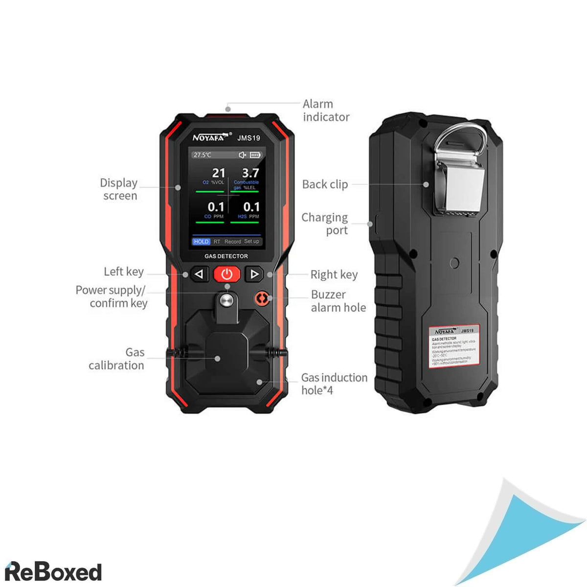 NOYAFA JMS-19 Detector Portabil de Gaz 4-in-1 cu 3 Alarme