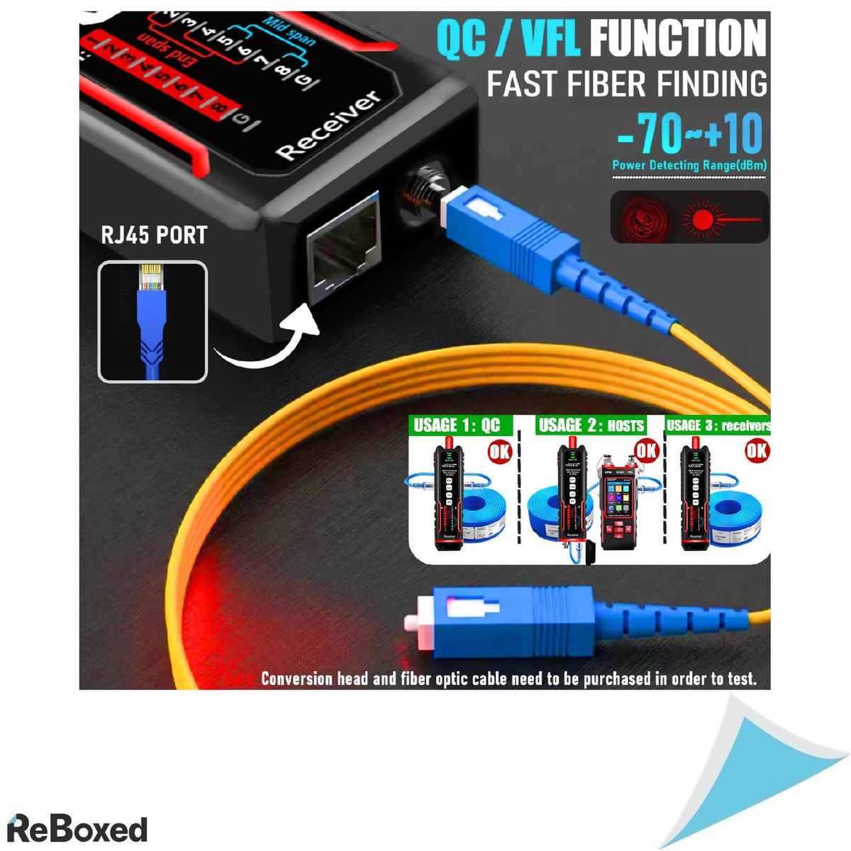 NOYAFA NF-859GT Tester VFL PoE multi-cablu Ethernet si fibra optica