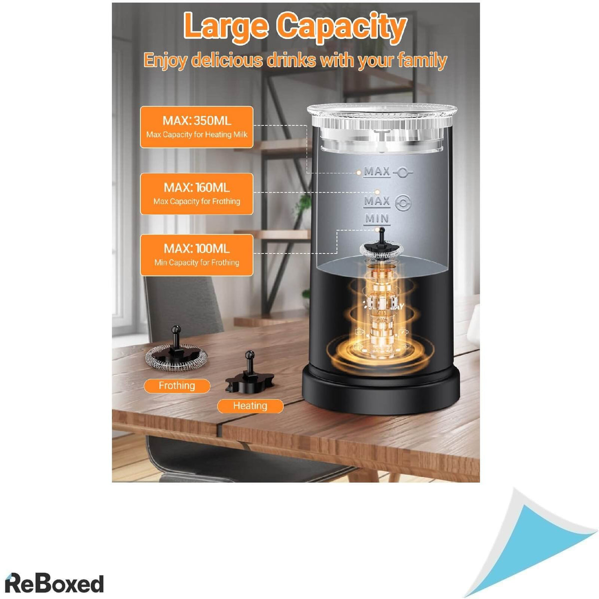 NWOUIIAY Aparat de Spumat Lapte Electric 5 in 1 600W