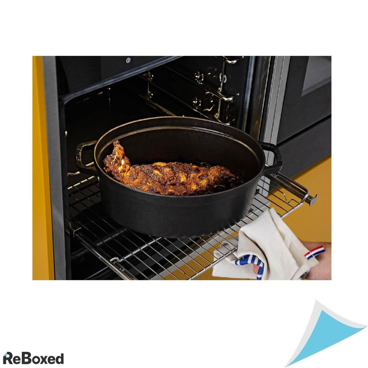 Cratita Ovala din Fonta Emailata STAUB Cocotte 6.7L , Negru Mat