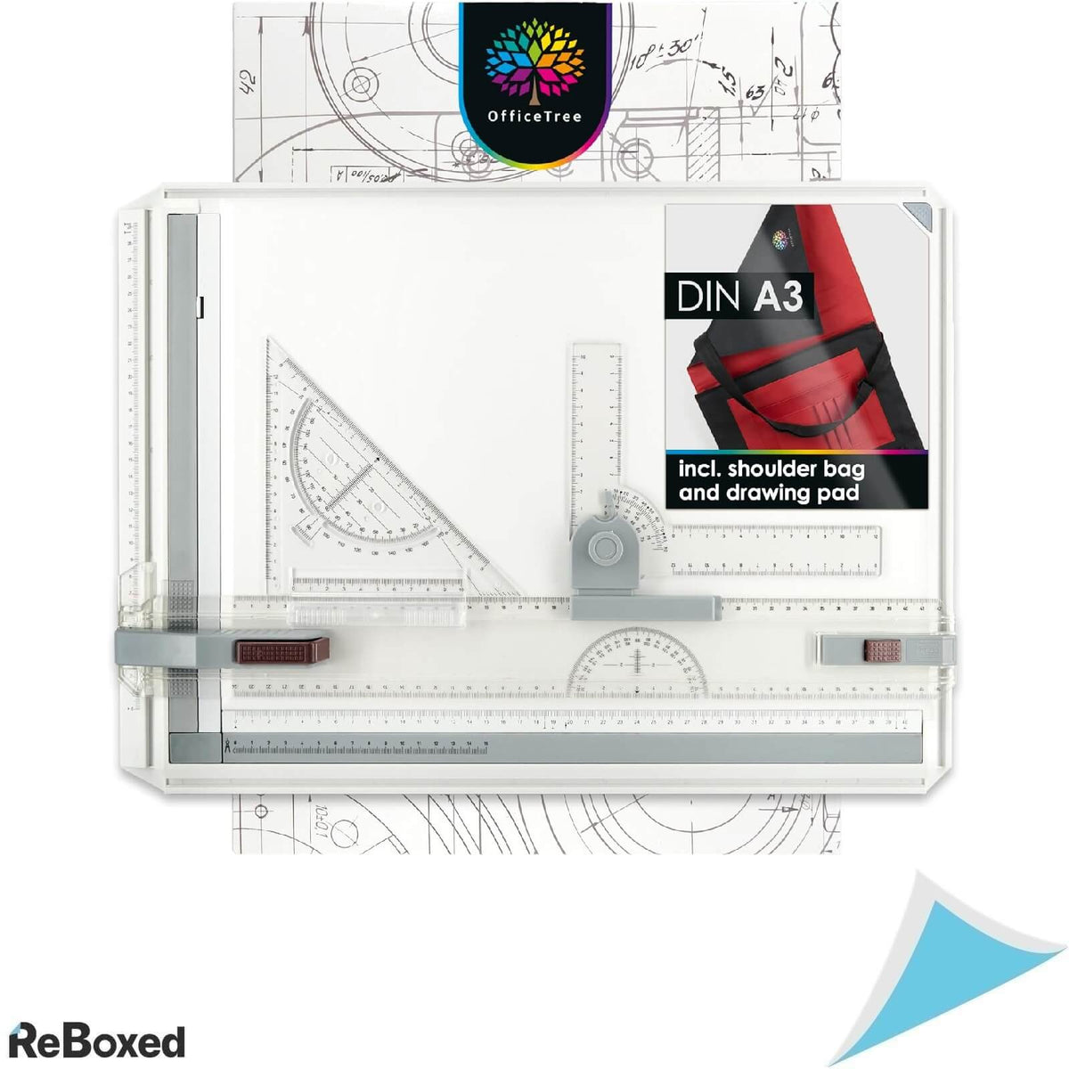 OfficeTree Geo Board Set Tabla de Desen A3 37x50 7 Piese