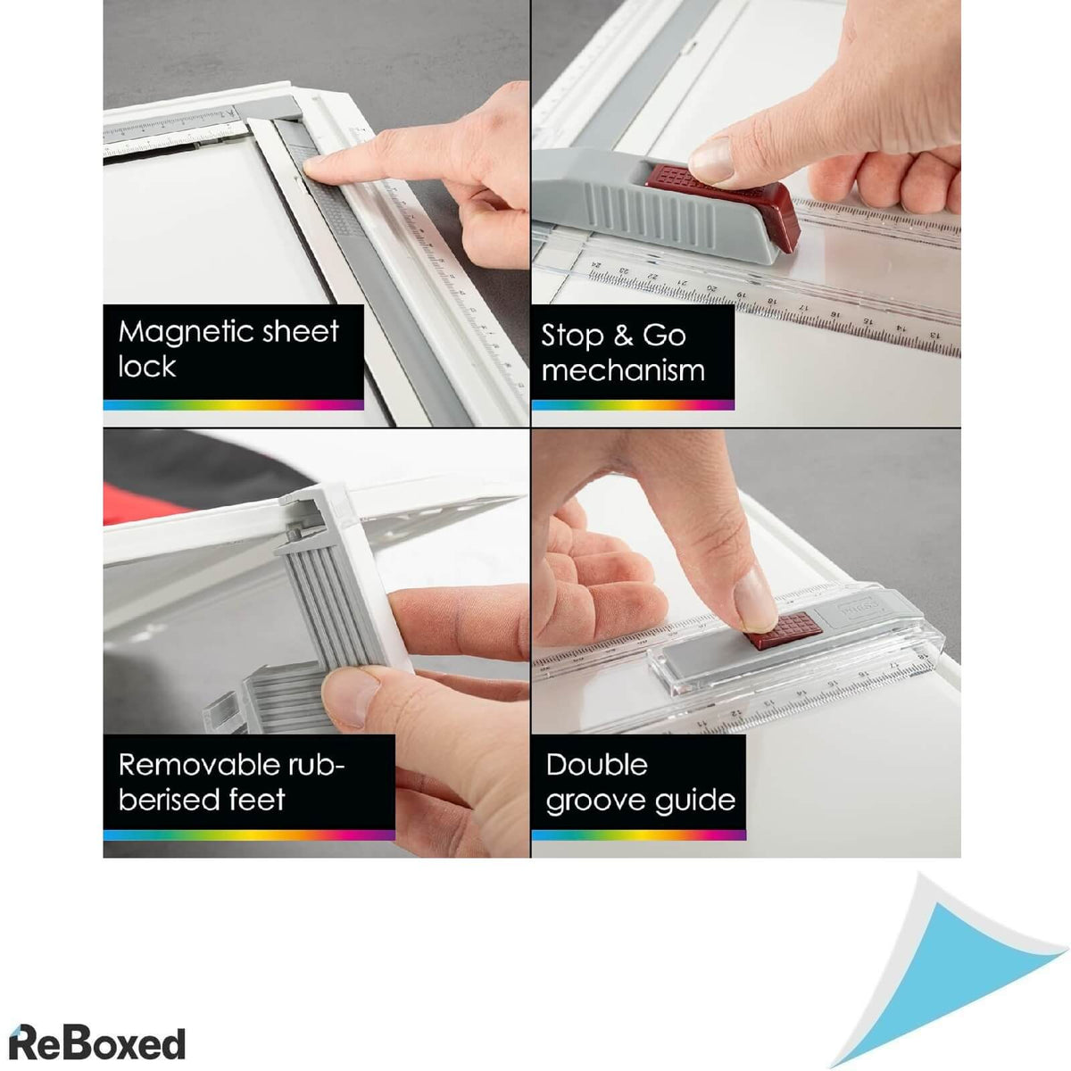 OfficeTree Geo Board Set Tabla de Desen A3 37x50 7 Piese