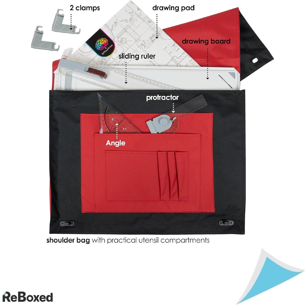 OfficeTree Geo Board Set Tabla de Desen A3 37x50 7 Piese