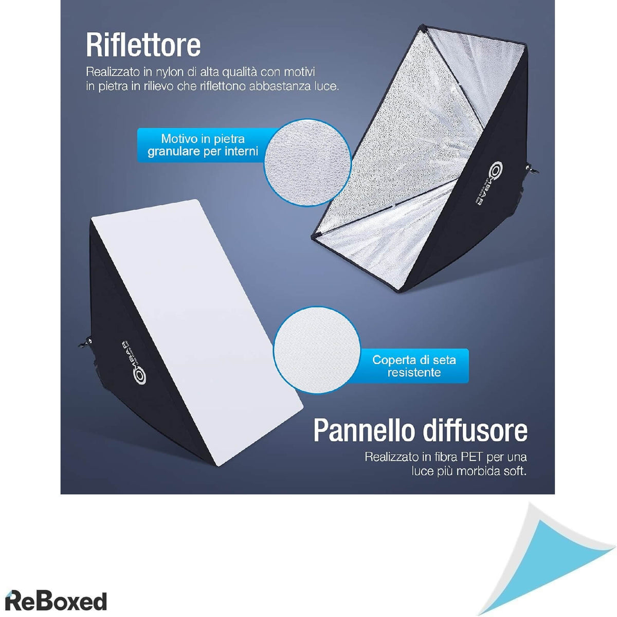 Ombar Softbox Kit Profesional de Iluminare 50x70 cm