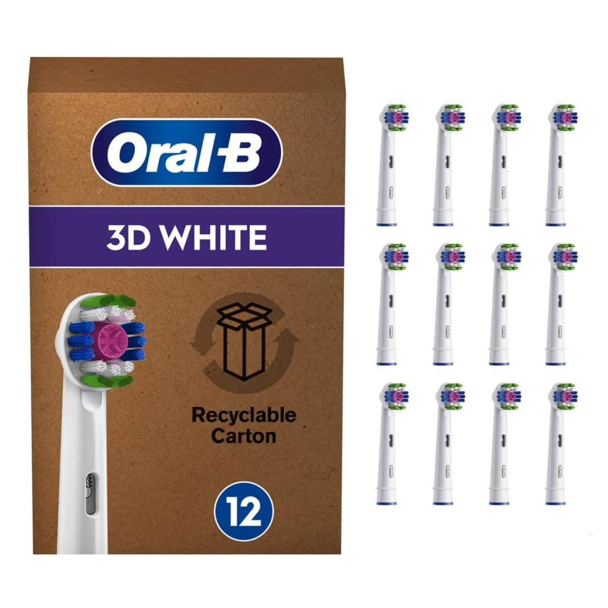 Oral-B 3D White CleanMaximiser Set 12 Rezerve Periuta de Dinti Electrica