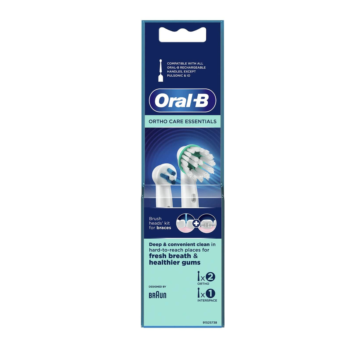 Oral-B Ortho Care Set 3 Rezerve Potrivite pentru Aparatele Dentare